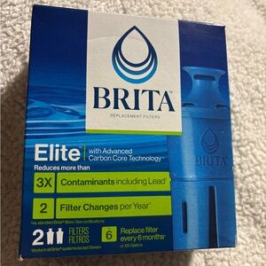2- Brita Elite Replacement water Filters . Last 6 Months . New